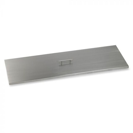 American Fire Glass 51 in x 17 in Stainless Steel Rectangular Fire Pit Burner Cover SS-CV-AFPP-48